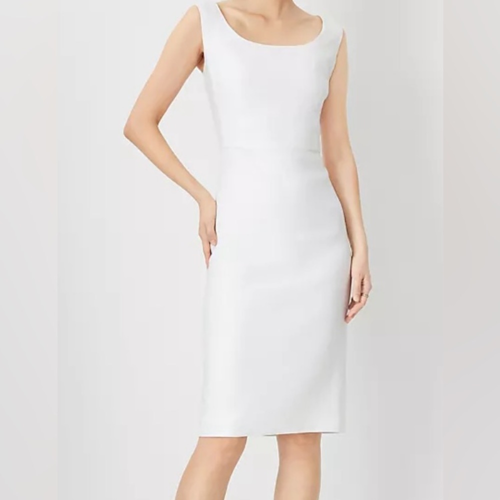 Ann Taylor Herringbone Linen Blend dress size 10
